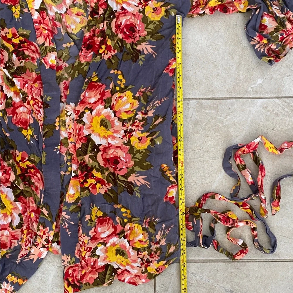 Handmade With Love Colorful Floral Robe Pockets - Picture 5 of 8